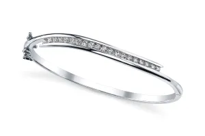 Diamond Row Lab-Grown Diamond Bangle with 0.44 ct.(finished) 1.7mm