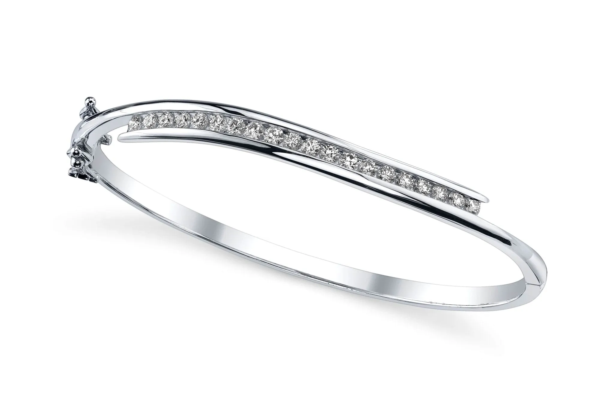 Diamond Row Lab-Grown Diamond Bangle with 0.44 ct.(finished) 1.7mm