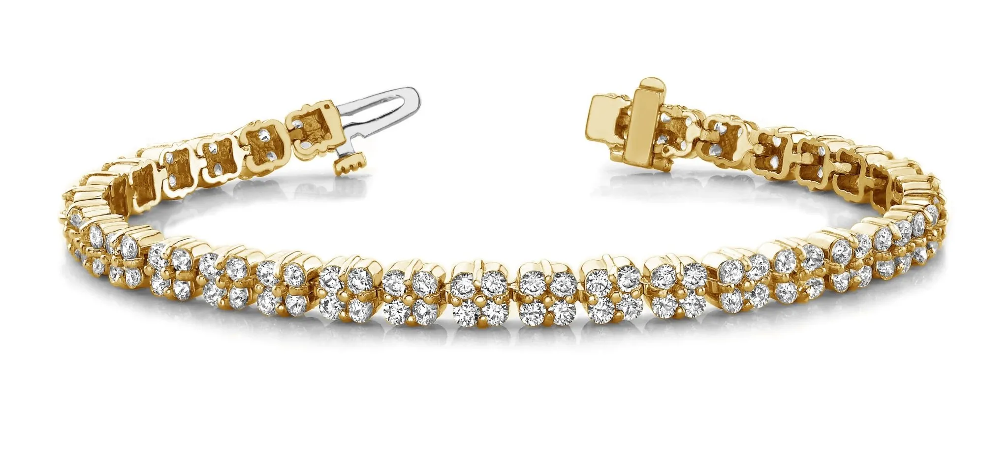 Diamond Squares Bracelet Lab-Grown Diamond with 9.98 ct.(finished) 2.8mm