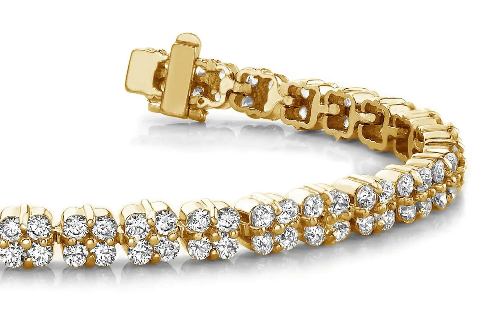 Diamond Squares Bracelet Lab-Grown Diamond with 9.98 ct.(finished) 2.8mm