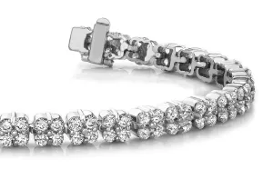 Diamond Squares Bracelet Lab-Grown Diamond with 9.98 ct.(finished) 2.8mm
