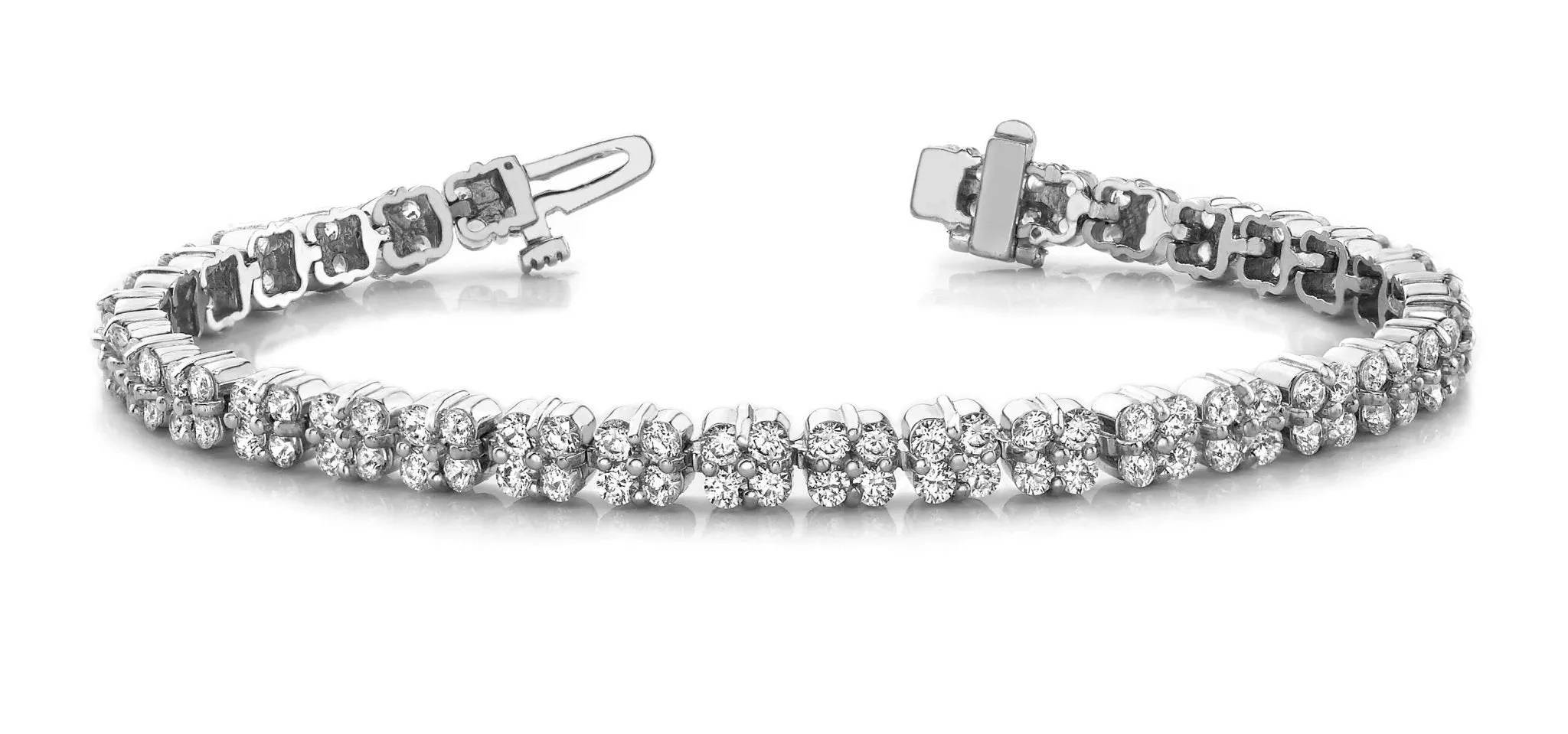 Diamond Squares Bracelet Lab-Grown Diamond with 9.98 ct.(finished) 2.8mm