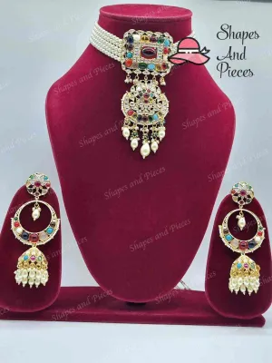 Diya Tyani Kundan and Tikka Set