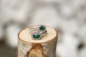 Double Emerald Ring