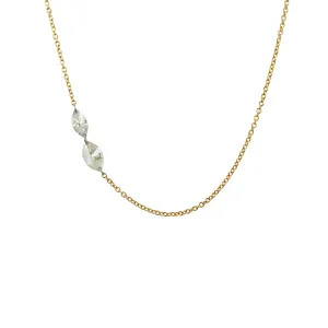 Double "Floating" Marquis Necklace