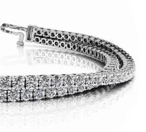 Double Strand Flexible Diamond Bracelet with 7.56 ct.(finished) 2.5mm
