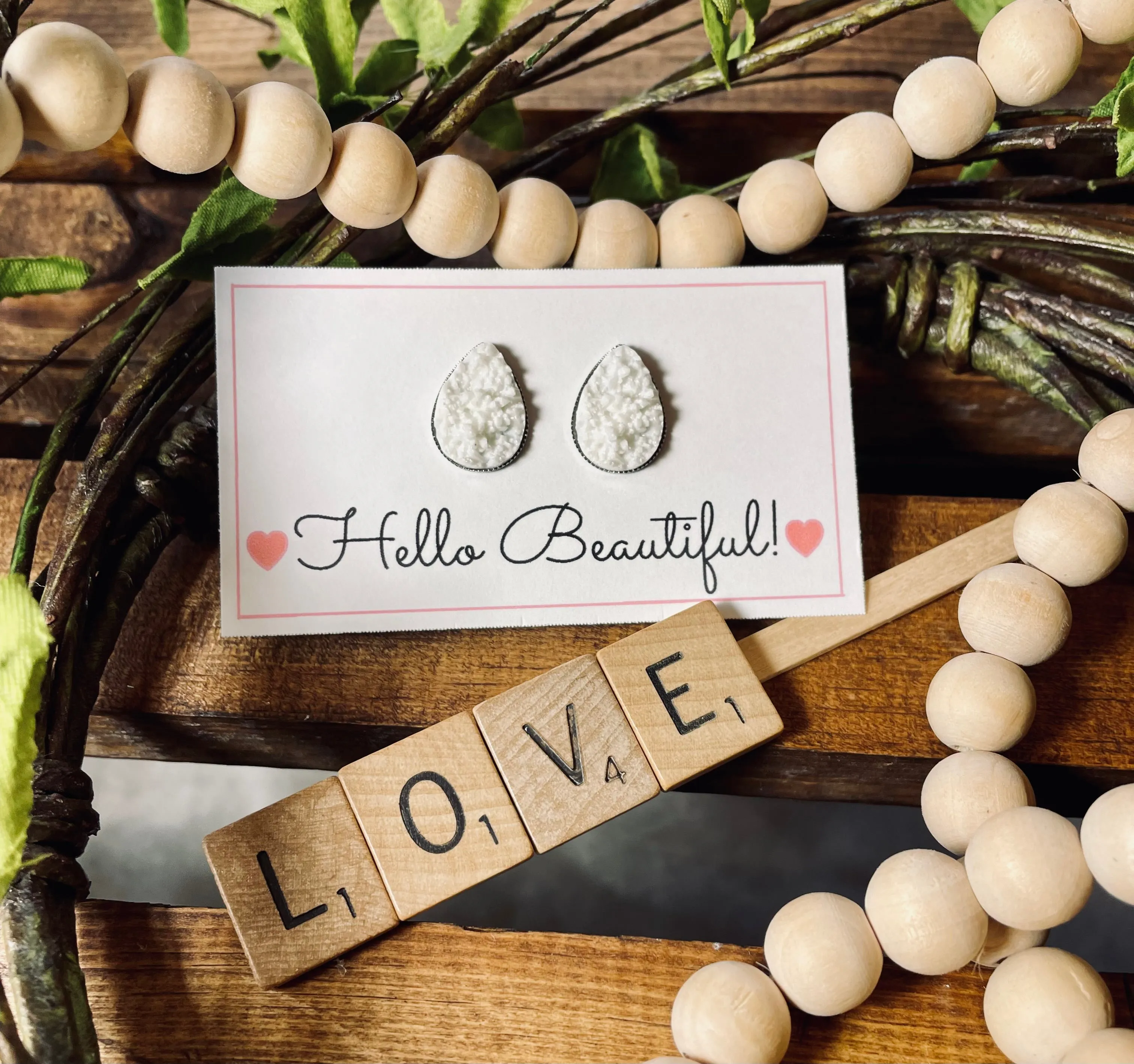 Druzy Teardrop Earrings