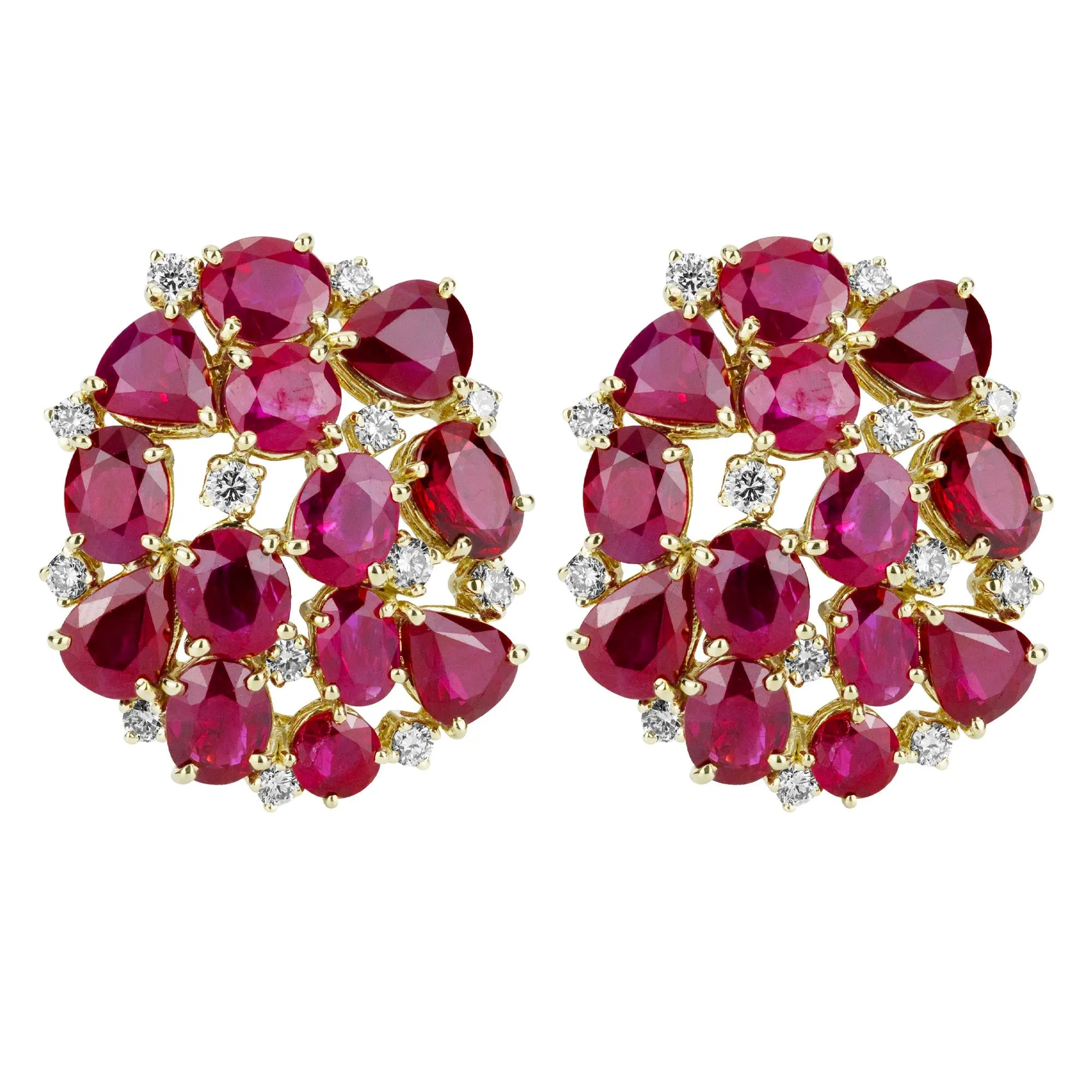 Earrings - Ruby And Diamond (2370E)
