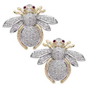Earrings- Ruby and Diamond