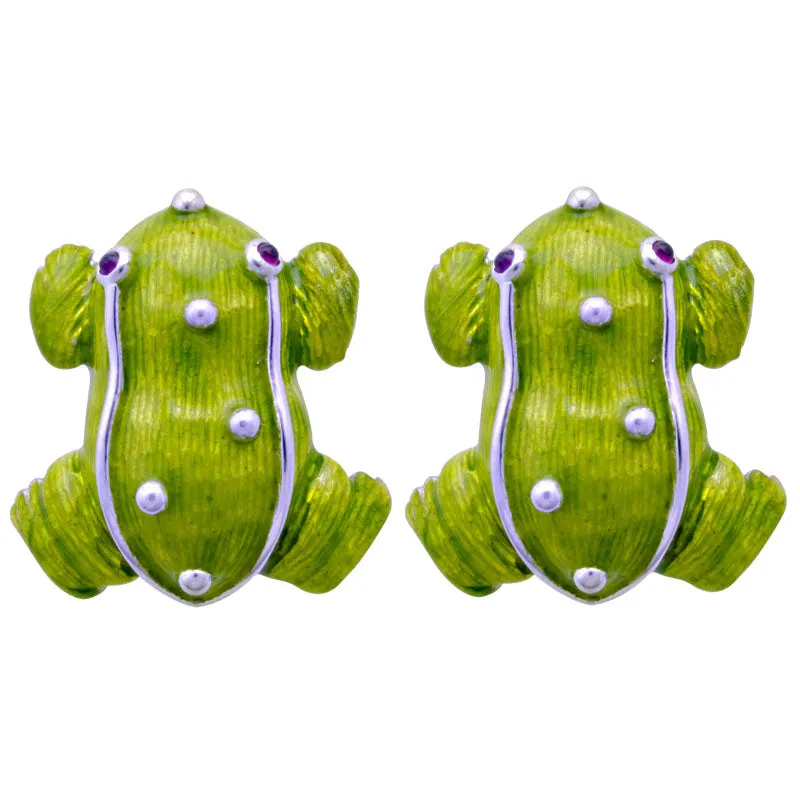 Earrings-Ruby (Enamel)