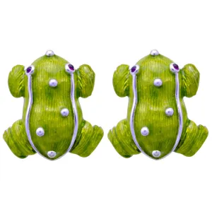 Earrings-Ruby (Enamel)