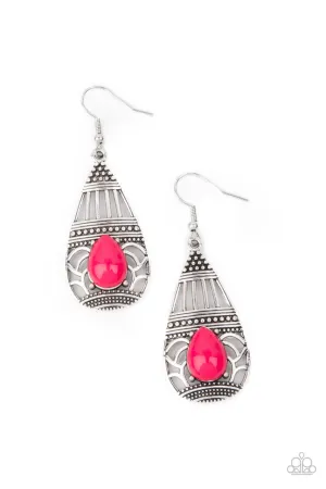 Eastern Essence Pink Paparazzi Earrings
