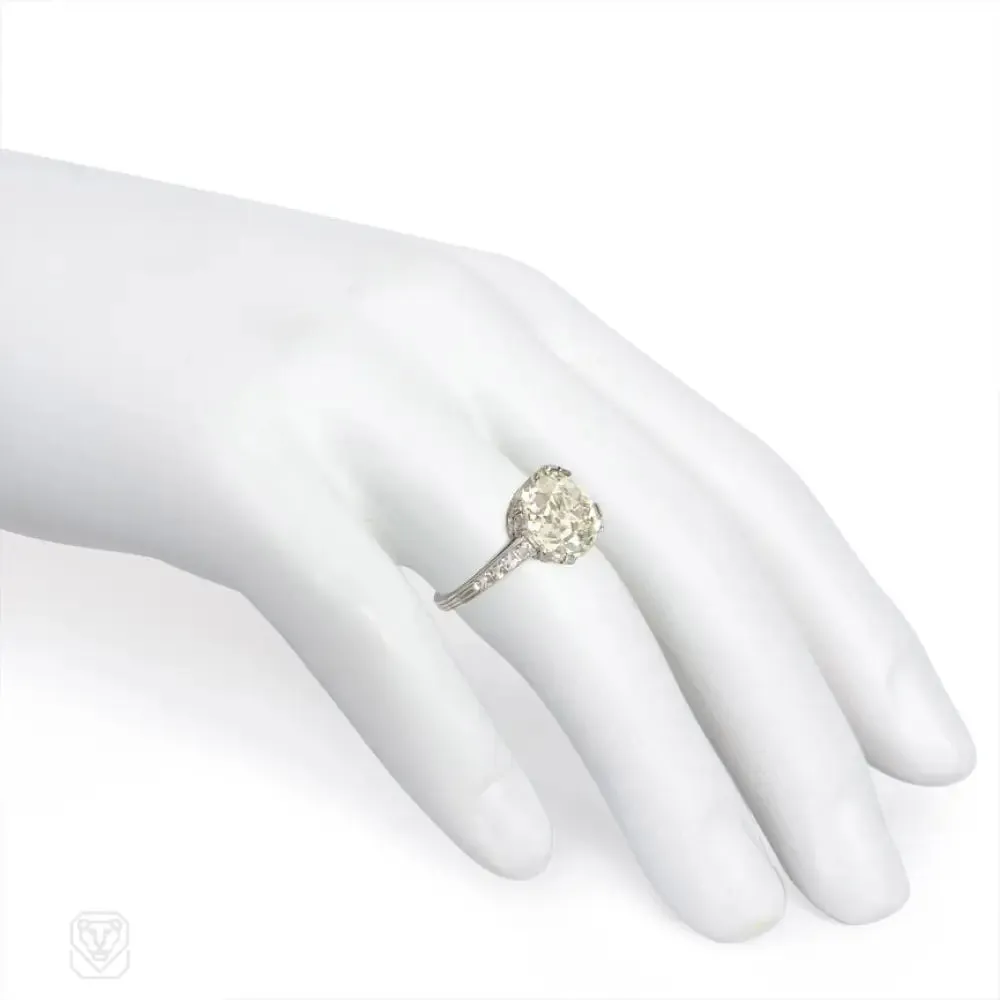 Edwardian cushion-cut engagement ring