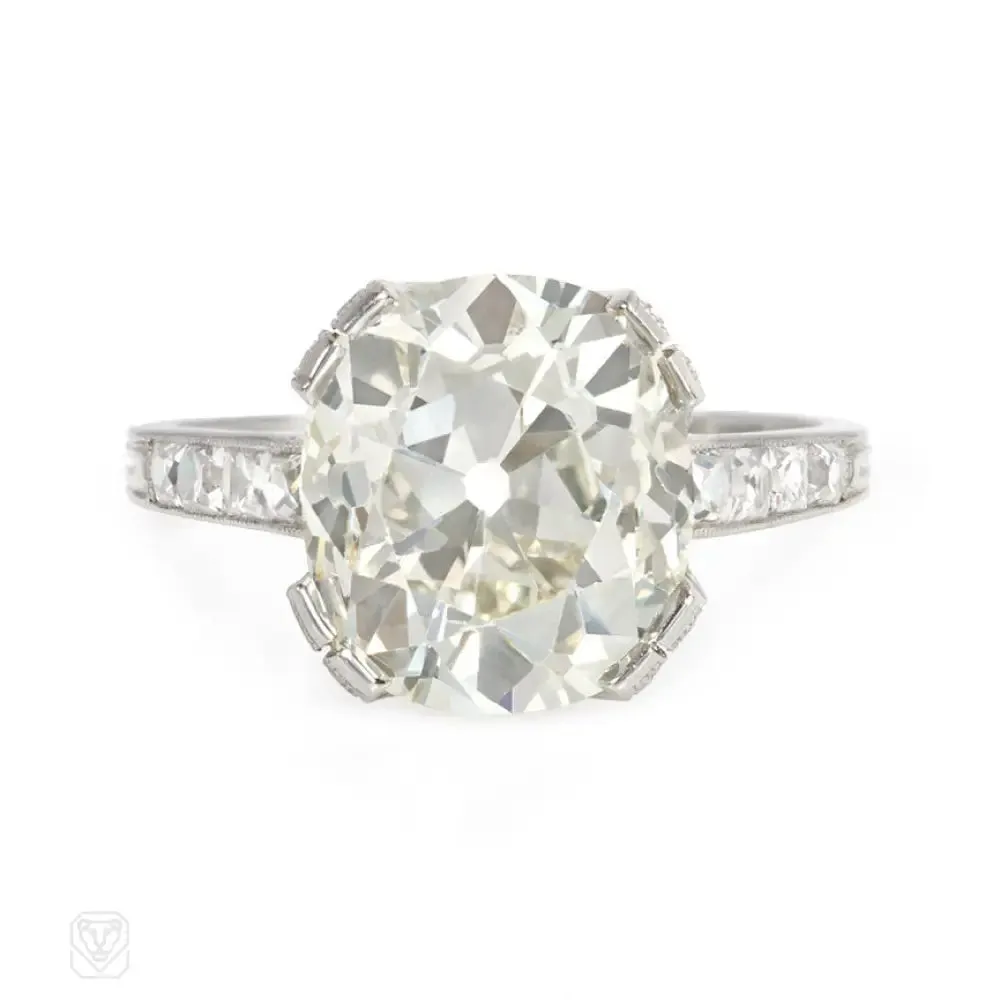 Edwardian cushion-cut engagement ring