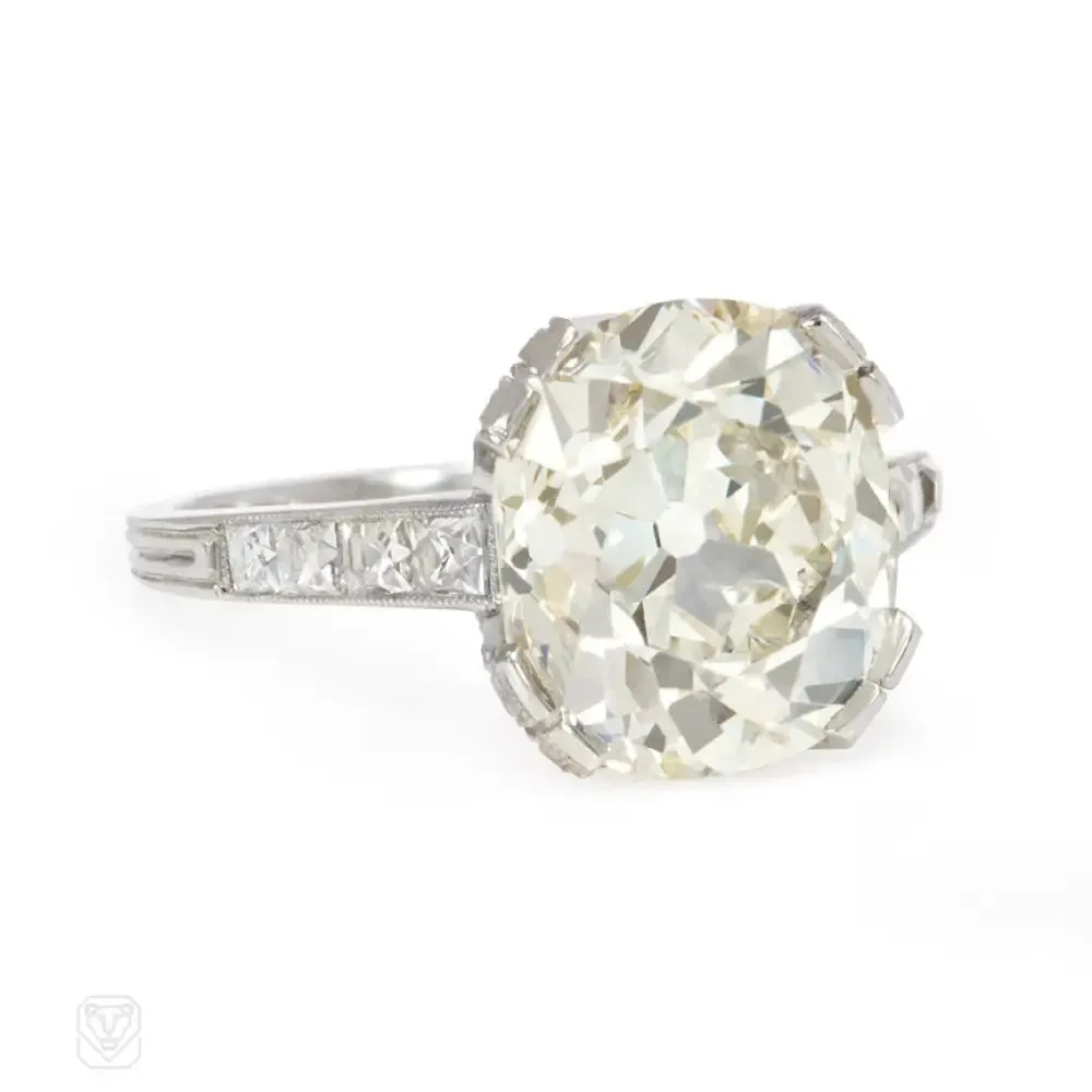 Edwardian cushion-cut engagement ring