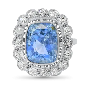 Edwardian French Sapphire & Diamond Cocktail Ring