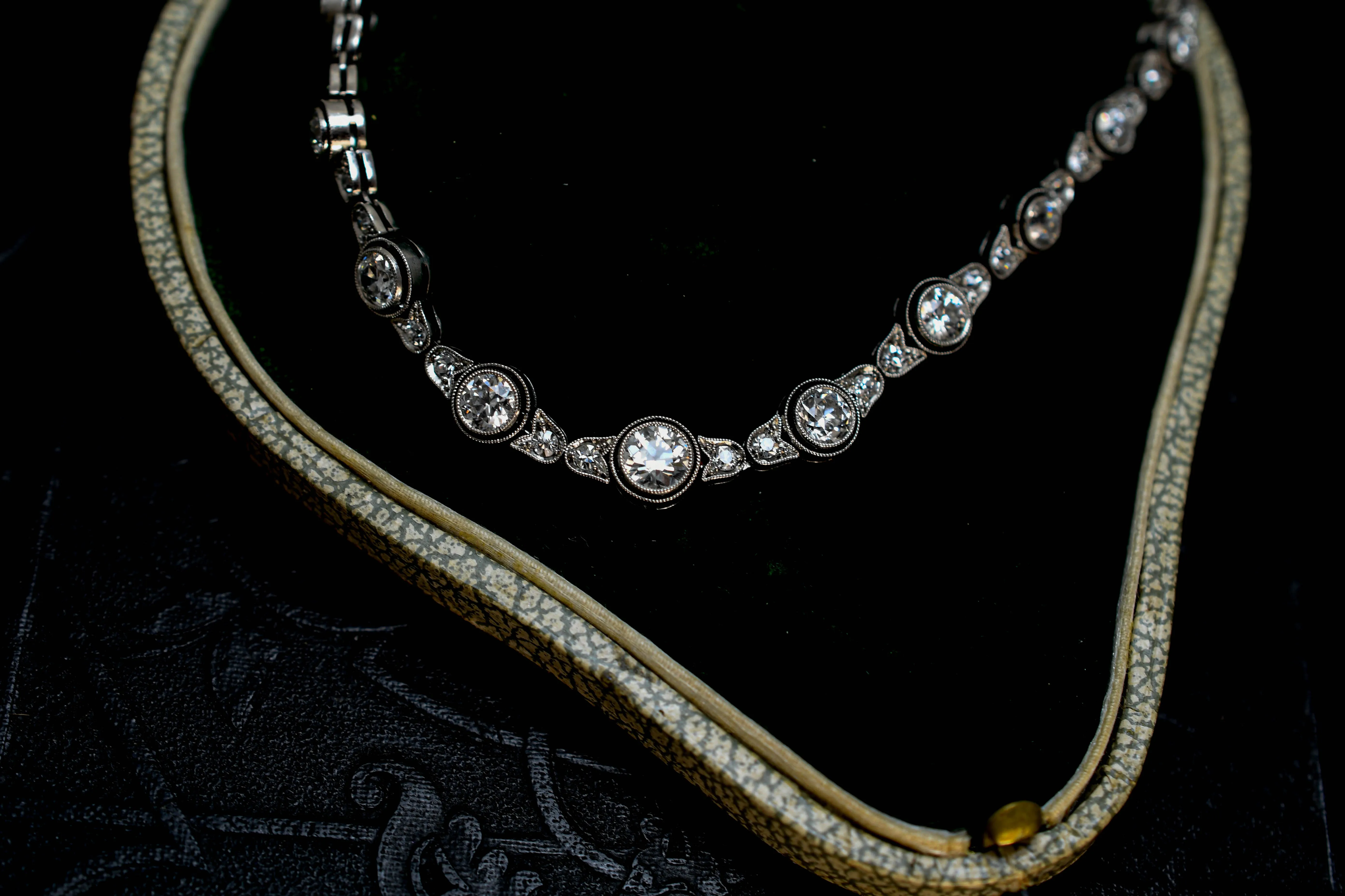Edwardian Platinum 6 Carat Diamond Bracelet