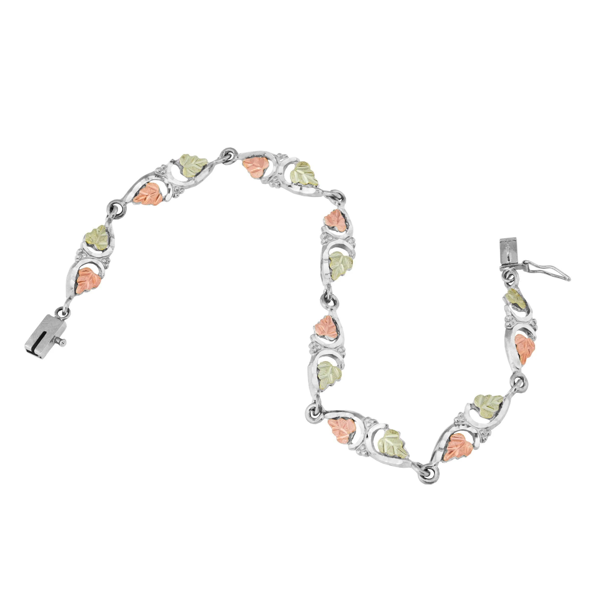 Eight Link - Sterling Silver Black Hills Gold Bracelet
