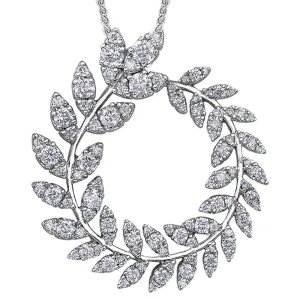 Elegant Diamond Wreath Pendant