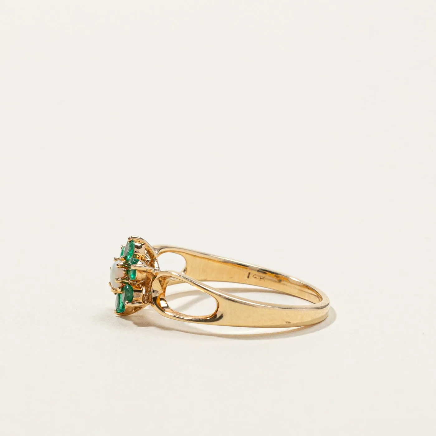 Emerald & Opal Ring | 0.18ctw | 0.06ct | SZ 5.75 |