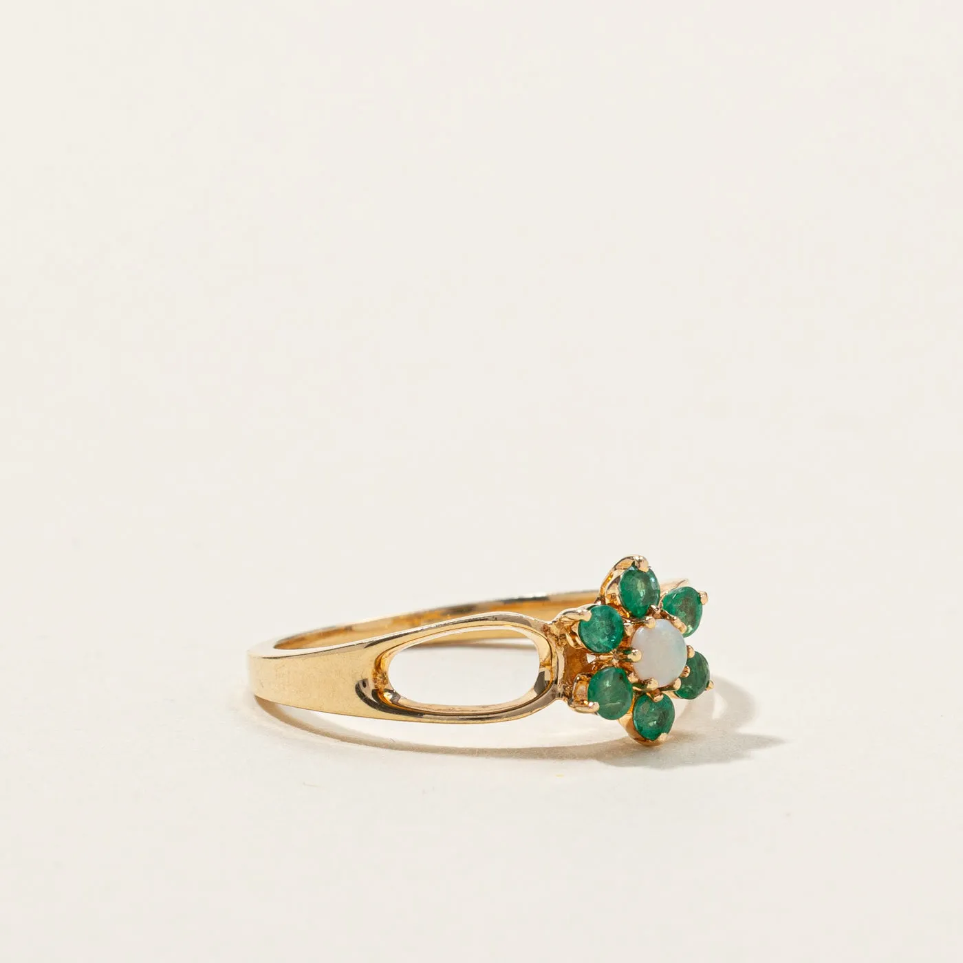 Emerald & Opal Ring | 0.18ctw | 0.06ct | SZ 5.75 |