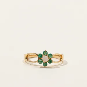 Emerald & Opal Ring | 0.18ctw | 0.06ct | SZ 5.75 |