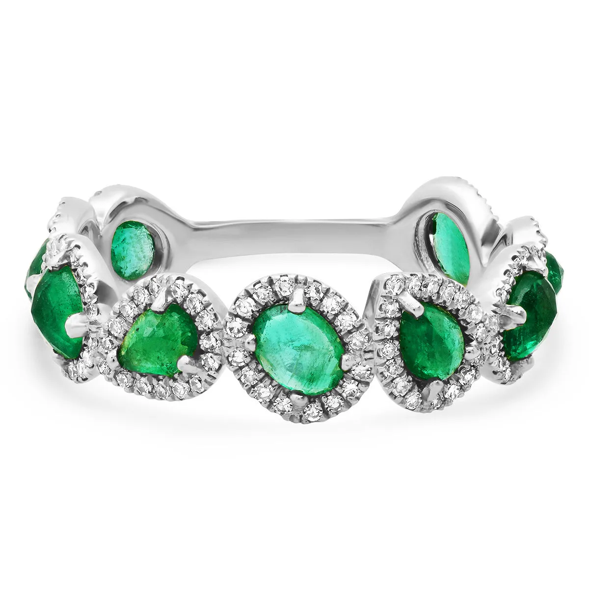 Emerald and Diamond Shape Ring