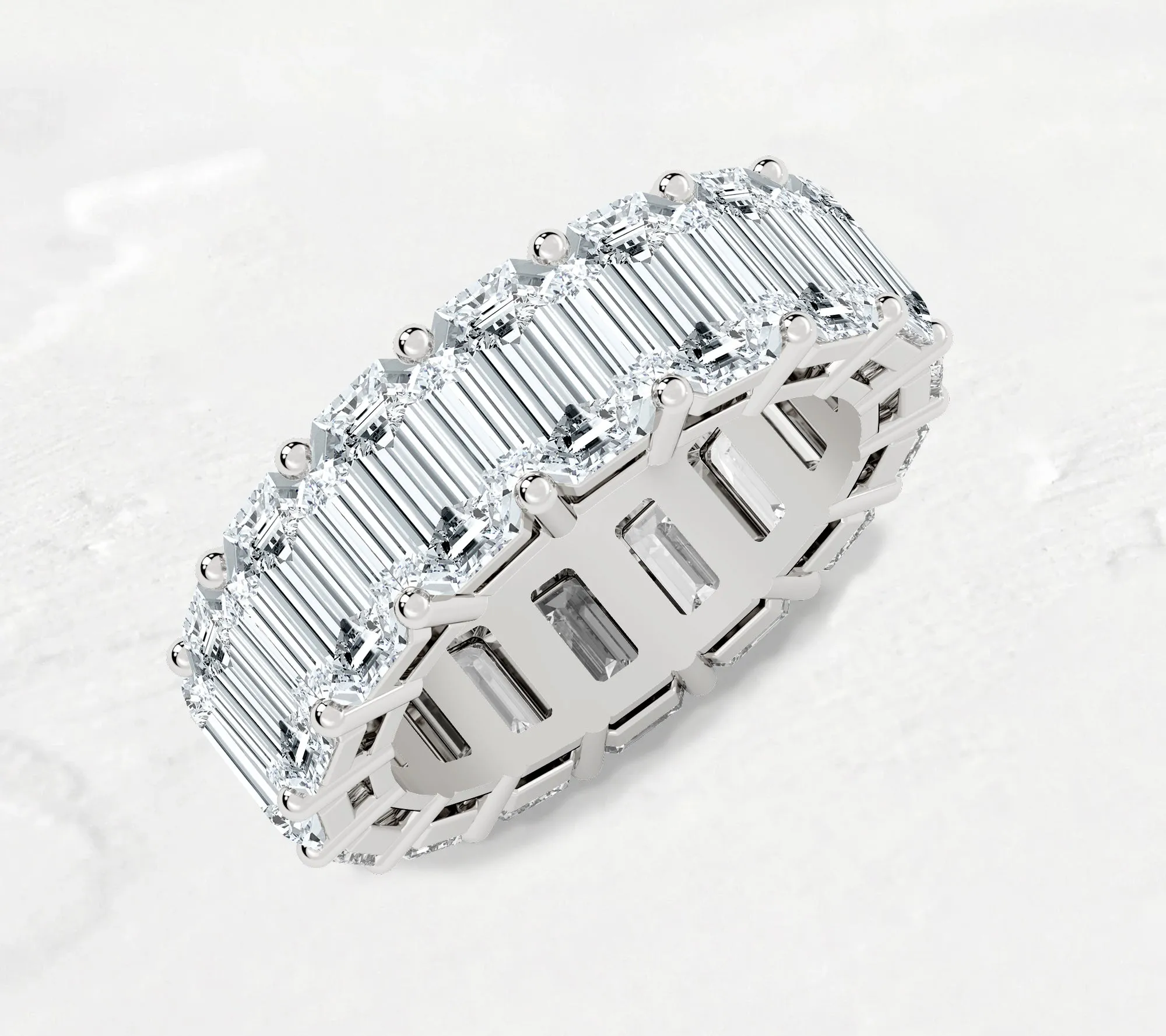 Emerald Cut Eternity Band - 12ct