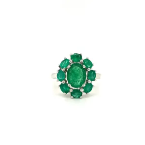 Emerald Ring in .925 Sterling Silver - KSR 12902