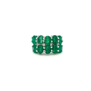 Emerald Ring in .925 Sterling Silver - KSR 19177