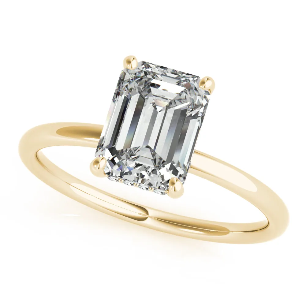 Engagement Ring Emerald Cut Center - TN51156-E