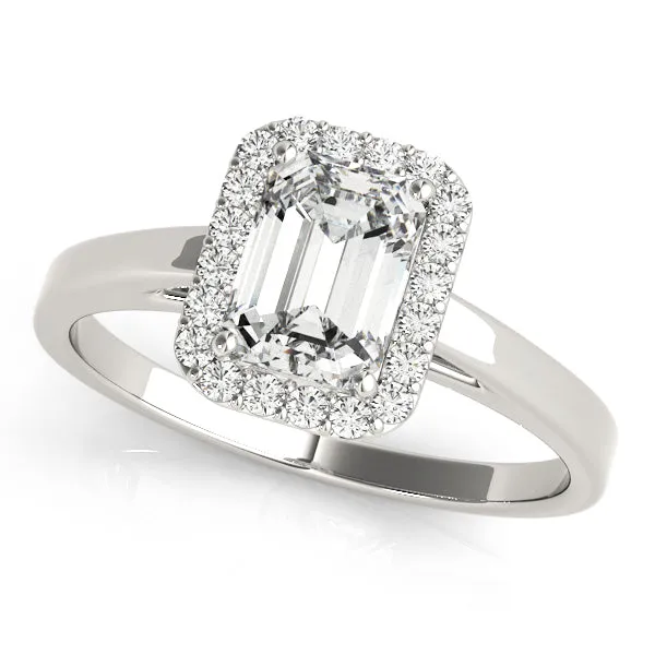 Engagement Rings Halo Emerald - TN50920-E