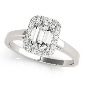 Engagement Rings Halo Emerald - TN50920-E