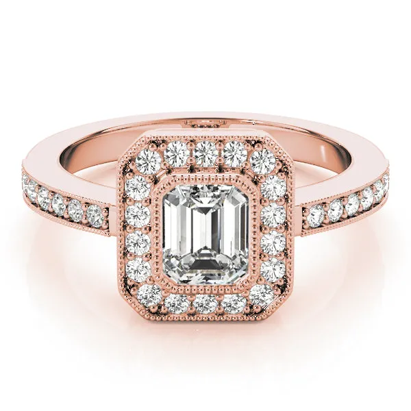 Engagement Rings Halo Emerald - TN83650