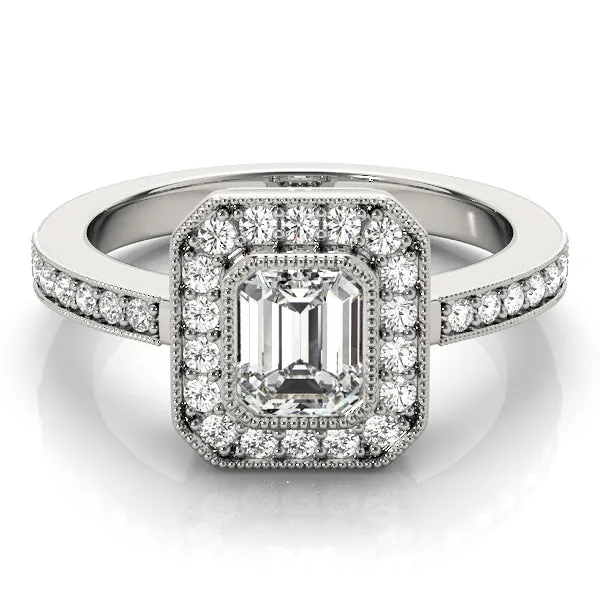Engagement Rings Halo Emerald - TN83650