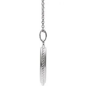 Engravable Oval Rope 16-18" Necklace or Pendant 88069
