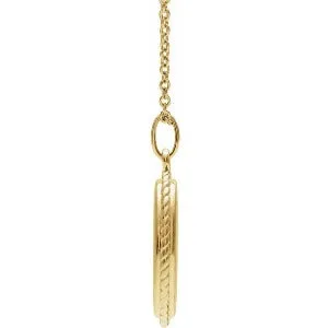 Engravable Oval Rope 16-18" Necklace or Pendant 88069