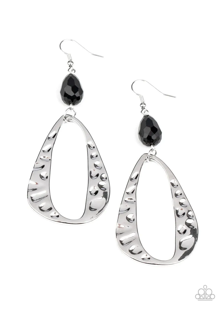 Enhanced Elegance Black Paparazzi Earrings