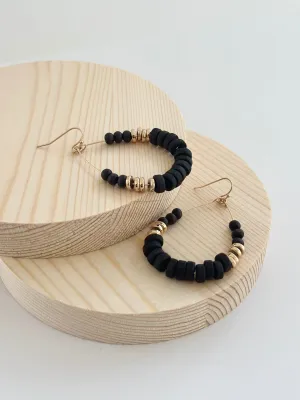 ER213 TEARDROP WOOD EARRINGS