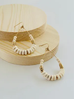 ER213 TEARDROP WOOD EARRINGS