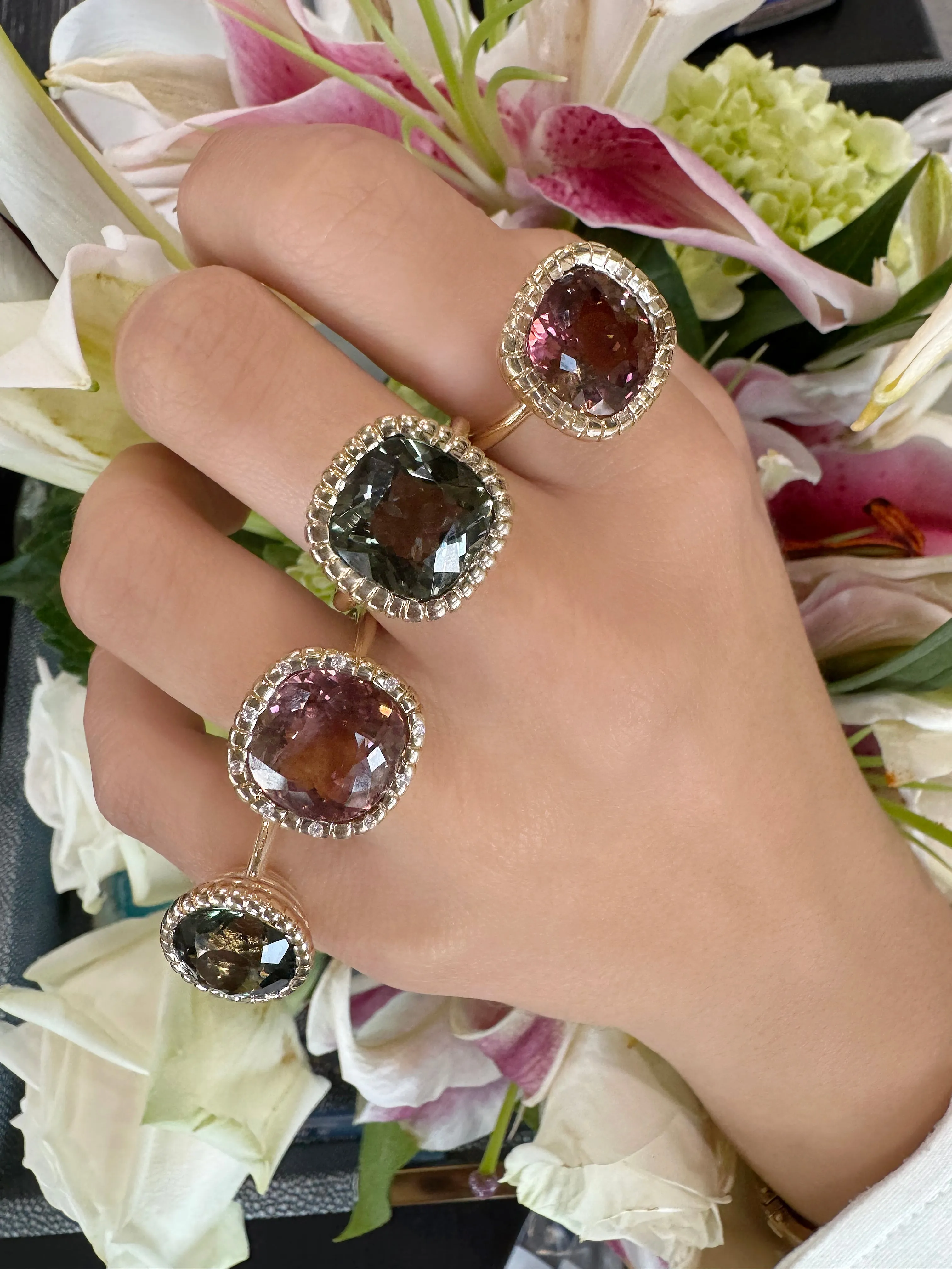 Eros Cushion Cut Pink Tourmaline Ring