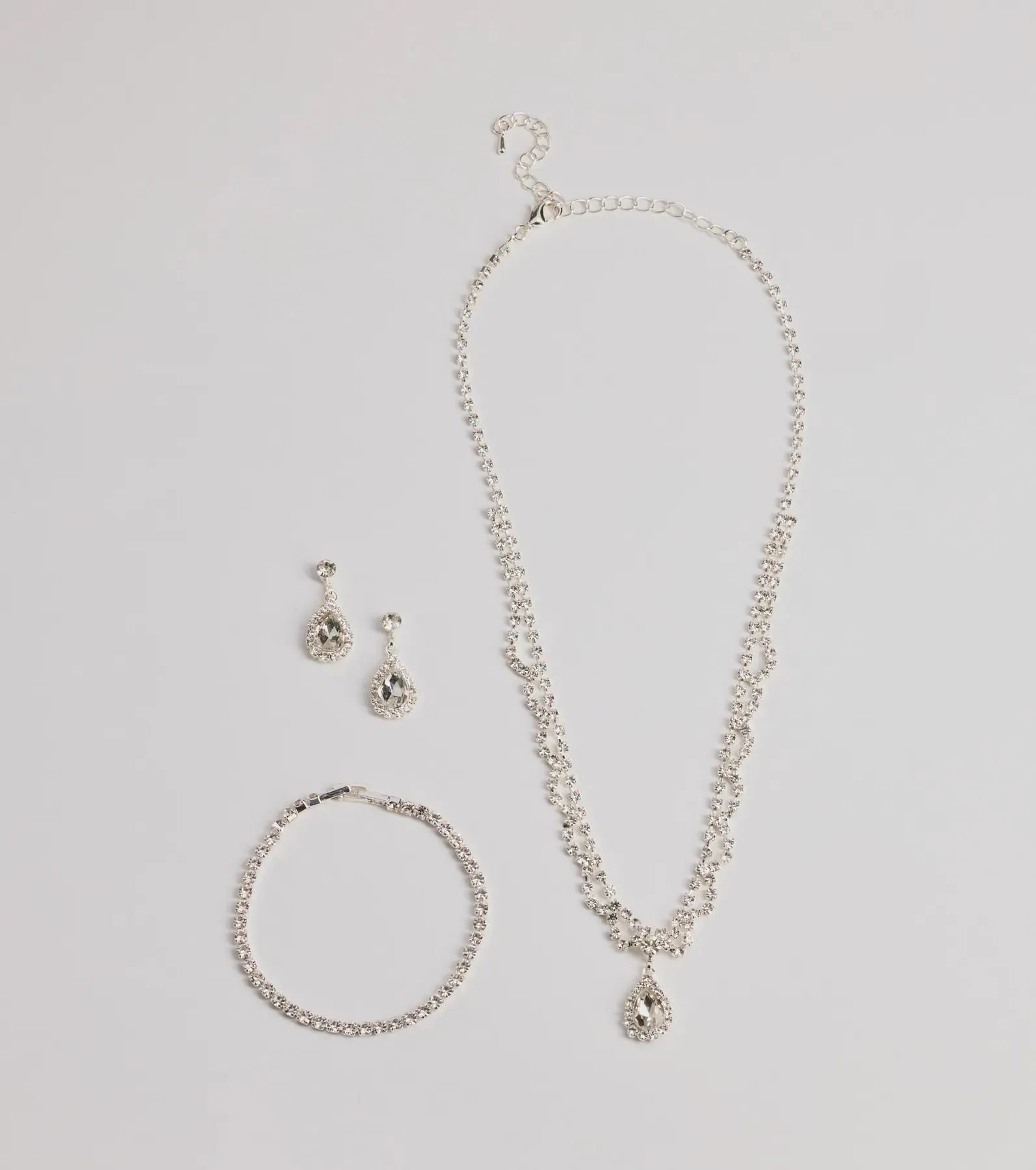 Exquisite Glam Rhinestone Jewelry Set