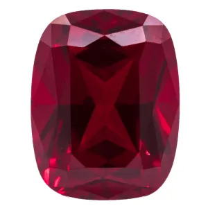 FAB Lab-Grown Antique Cushion Ruby Stone Size
