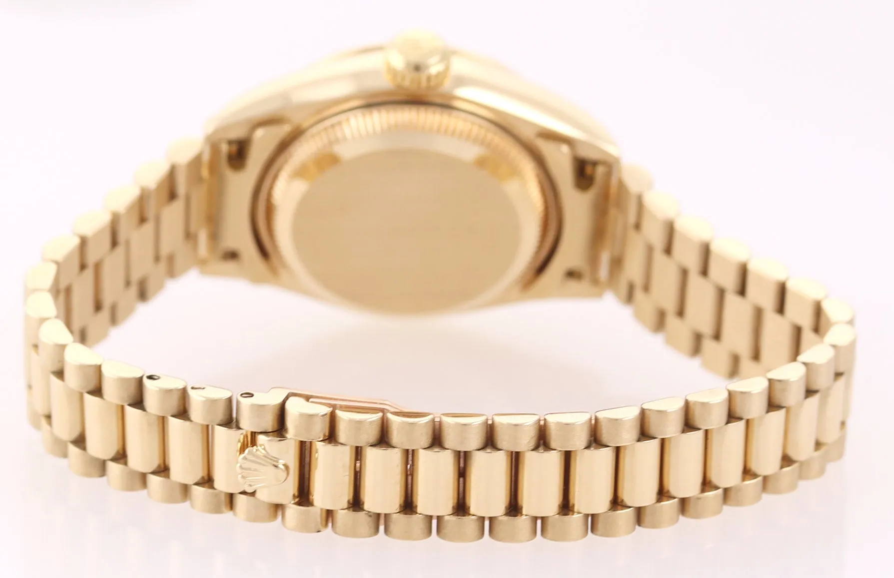 FACTORY MOP Roman Ladies 79258 Rolex DateJust President Diamond 18k Gold Bezel