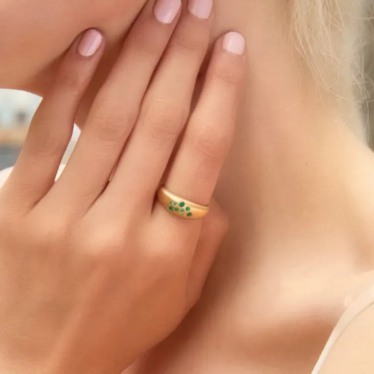Fairy Dust Emerald Ring