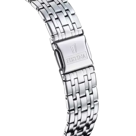 Festina Swiss Made Gents White Dial Stainless Steel Watch