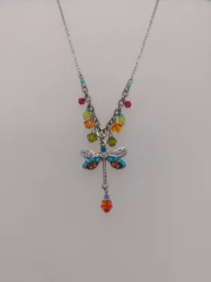 FIREFLY JEWELRY 8292MC Dragonfly Necklace Multi Color New
