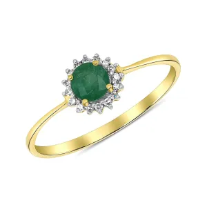 First Emerald and Diamond Ring