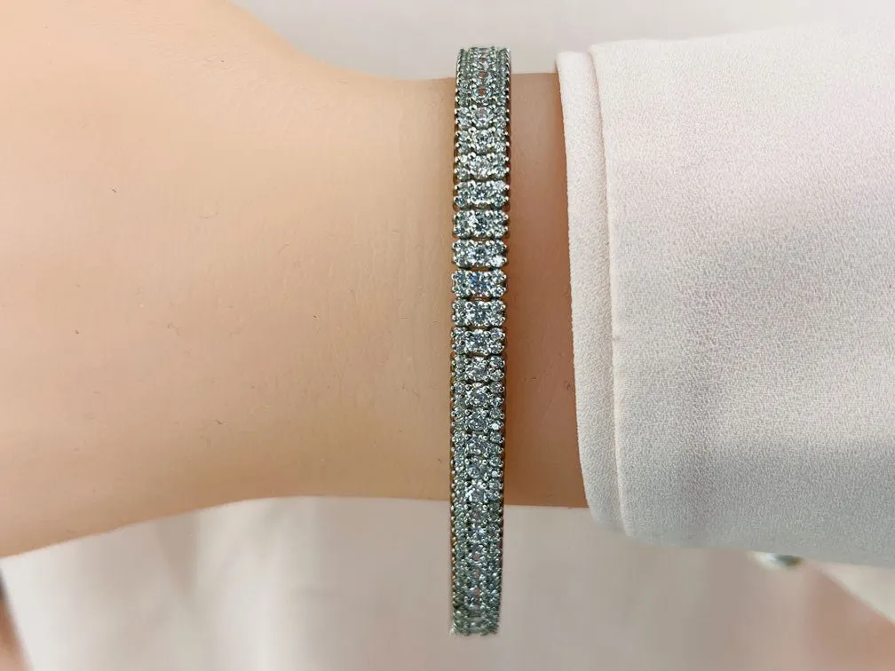 Flashy Prong Set Lab-Grown Diamond Bracelet with 3.45 ct.(finished) 1mm, 1.9mm