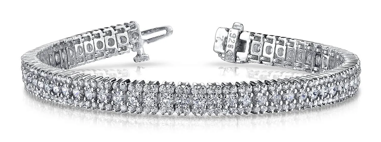 Flashy Prong Set Lab-Grown Diamond Bracelet with 3.45 ct.(finished) 1mm, 1.9mm